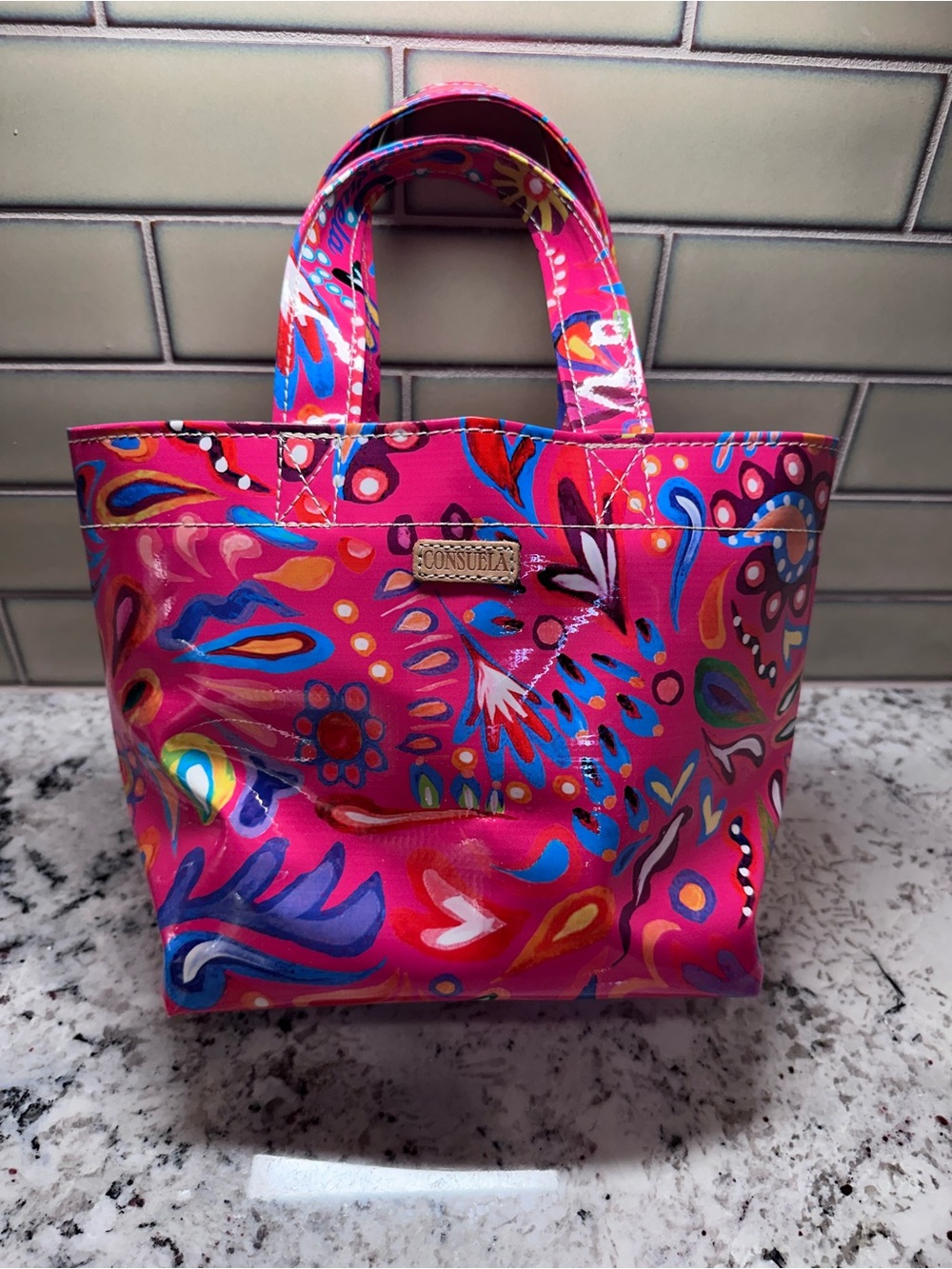 Consuela Hot Pink Multicolor Small Tote